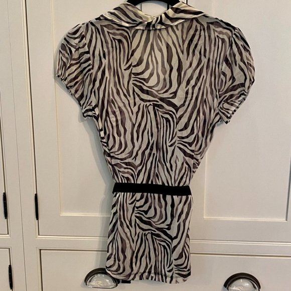 *NOT FOR SALE/SOLD* Mexx Sheer Zebra Print Blouse (Sz S) - Picture 2 of 4